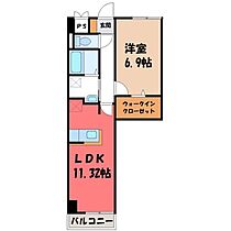 栃木県宇都宮市台新田町（賃貸マンション1LDK・6階・46.05㎡） その2