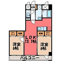 栃木県栃木市柳橋町（賃貸マンション2LDK・2階・55.69㎡） その2