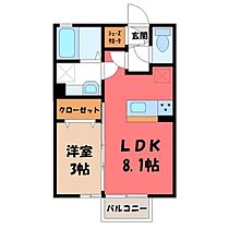 茨城県結城市富士見町4丁目（賃貸アパート1LDK・1階・29.25㎡） その2