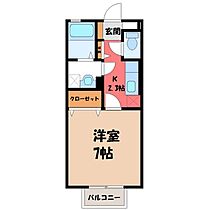 栃木県栃木市箱森町（賃貸アパート1K・1階・26.71㎡） その2