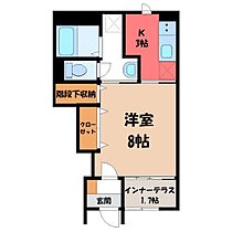 栃木県小山市城西1丁目（賃貸アパート1K・1階・33.81㎡） その2