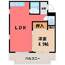 栃木県下都賀郡壬生町緑町1丁目（賃貸アパート1LDK・3階・34.00㎡） その2