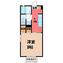 栃木県小山市城東2丁目（賃貸アパート1K・1階・26.71㎡） その2