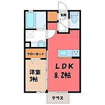 栃木県栃木市平柳町3丁目（賃貸アパート1LDK・1階・29.25㎡） その2