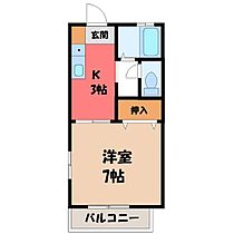 栃木県鹿沼市府中町（賃貸アパート1K・2階・24.71㎡） その2