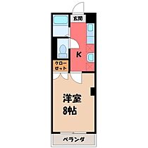 栃木県宇都宮市泉町（賃貸マンション1K・2階・23.50㎡） その2