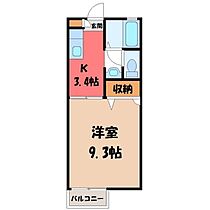 栃木県宇都宮市宝木町1丁目（賃貸アパート1K・1階・28.20㎡） その2