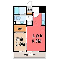 栃木県宇都宮市簗瀬町（賃貸アパート1LDK・1階・29.25㎡） その2