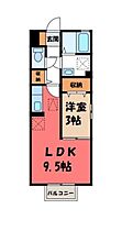 栃木県宇都宮市平松本町（賃貸アパート1LDK・1階・33.61㎡） その2