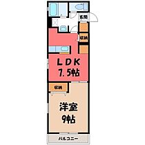 栃木県宇都宮市戸祭2丁目（賃貸アパート1LDK・1階・44.23㎡） その2