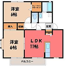 栃木県宇都宮市鶴田町（賃貸アパート2LDK・1階・55.25㎡） その2