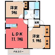 茨城県筑西市二木成（賃貸アパート2LDK・2階・50.80㎡） その2