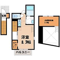 栃木県栃木市平井町（賃貸アパート1R・2階・28.65㎡） その2