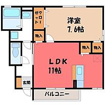 栃木県鹿沼市貝島町（賃貸アパート1LDK・1階・47.84㎡） その2