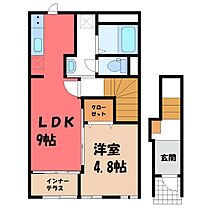 栃木県宇都宮市平松町（賃貸アパート1LDK・2階・42.23㎡） その2