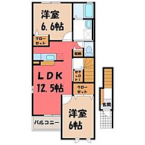 栃木県鹿沼市上石川（賃貸アパート2LDK・2階・61.06㎡） その2