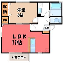 栃木県宇都宮市上戸祭町（賃貸アパート1LDK・2階・41.95㎡） その2