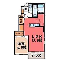 栃木県栃木市祝町（賃貸アパート1LDK・1階・45.89㎡） その2