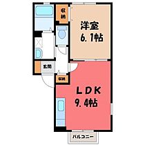 栃木県小山市大字横倉新田（賃貸アパート1LDK・1階・38.63㎡） その2