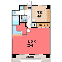 栃木県宇都宮市栄町（賃貸マンション1LDK・2階・65.70㎡） その2