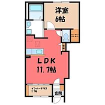 栃木県小山市大字小山（賃貸アパート1LDK・1階・43.21㎡） その2