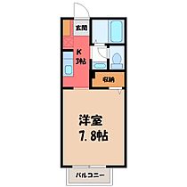 栃木県栃木市大平町富田（賃貸アパート1K・2階・26.08㎡） その2