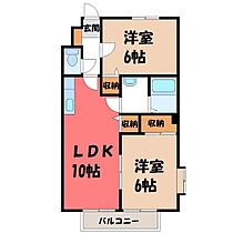 栃木県小山市大字乙女（賃貸アパート2LDK・2階・51.37㎡） その2