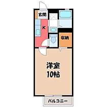 栃木県小山市城東4丁目（賃貸アパート1K・1階・30.69㎡） その2