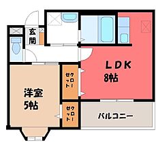 栃木県宇都宮市簗瀬1丁目（賃貸マンション1LDK・2階・38.00㎡） その2