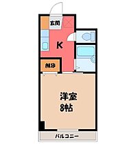 栃木県宇都宮市花房2丁目（賃貸マンション1K・2階・24.50㎡） その2