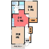 栃木県鹿沼市泉町（賃貸アパート2K・1階・42.77㎡） その2