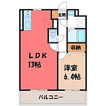 栃木県宇都宮市昭和2丁目（賃貸マンション1LDK・1階・46.02㎡） その2