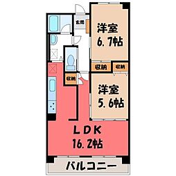 間取図画像 2LDK