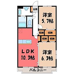 間取図画像 2LDK