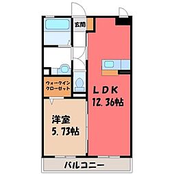 ジュールフェリエ 1LDKの間取図画像