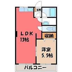 シティパルスギモト 1LDKの間取図画像