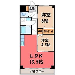 ラ・フレーズ 2LDKの間取図画像