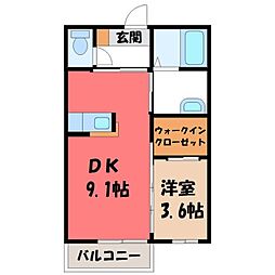 MASTLIFEおもちゃのまちD 1LDKの間取図画像