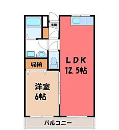 プチレジオン 1LDKの間取図画像