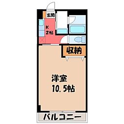 エルハイツ川田 1Kの間取図画像