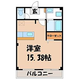 ジュエルコート ワンルームの間取図画像