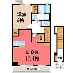 上三川ハイツ 2階/-