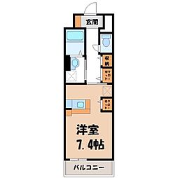 プレッソS.R.W 1Kの間取図画像