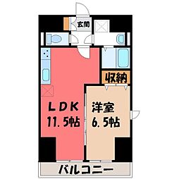 サンモールF.K.D 1LDKの間取図画像