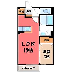 メゾン・ド・ウイステアリアM 1SKの間取図画像