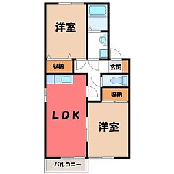 ハイツ・イースト 2LDKの間取図画像