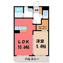 ルミエール 1LDKの間取図画像