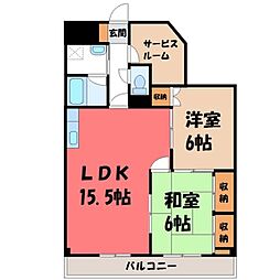 メゾンドベル5 2SLDKの間取図画像