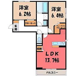 ヴィオラ 2LDKの間取図画像