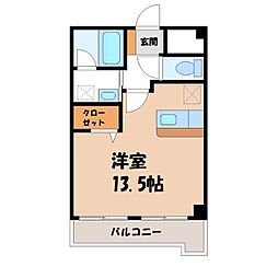 ファイブシティ ワンルームの間取図画像